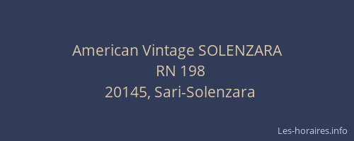 American Vintage SOLENZARA