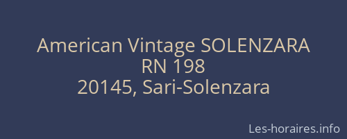 American Vintage SOLENZARA