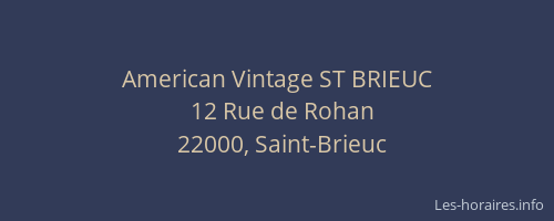 American Vintage ST BRIEUC