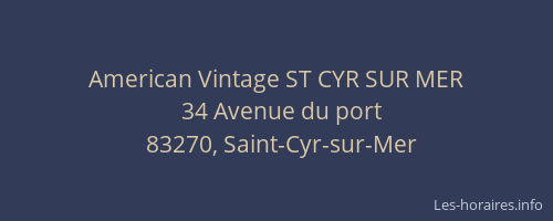 American Vintage ST CYR SUR MER