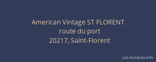 American Vintage ST FLORENT