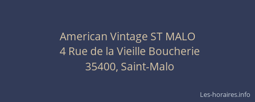 American Vintage ST MALO