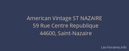 American Vintage ST NAZAIRE