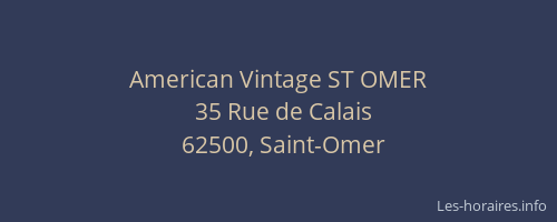 American Vintage ST OMER