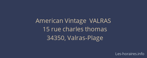 American Vintage  VALRAS