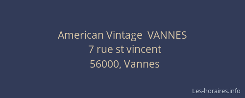 American Vintage  VANNES