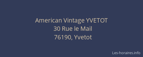 American Vintage YVETOT