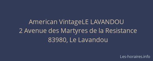 American VintageLE LAVANDOU