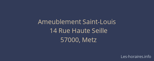 Ameublement Saint-Louis