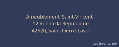 Ameublement  Saint-Vincent