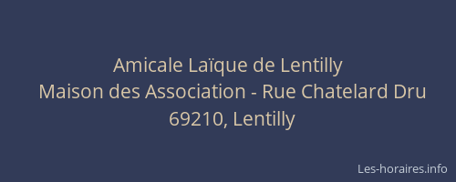 Amicale Laïque de Lentilly