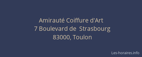 Amirauté Coiffure d'Art
