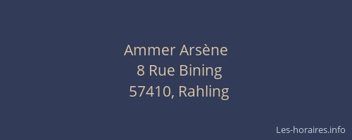 Ammer Ars&egrave;ne