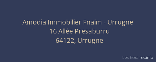 Amodia Immobilier Fnaim - Urrugne