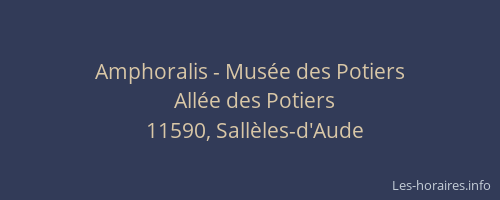 Amphoralis - Musée des Potiers