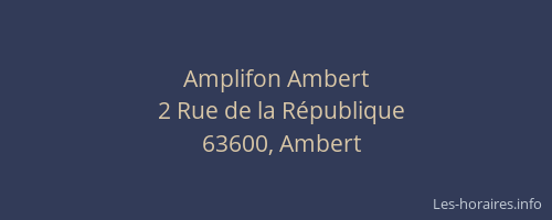 Amplifon Ambert