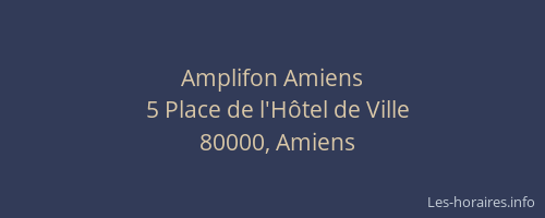 Amplifon Amiens