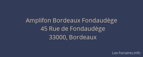 Amplifon Bordeaux Fondaudège