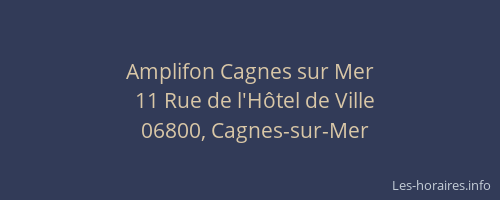 Amplifon Cagnes sur Mer