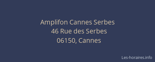 Amplifon Cannes Serbes