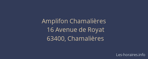 Amplifon Chamali&egrave;res
