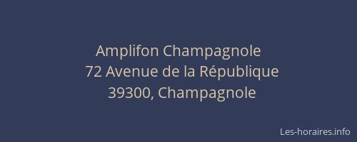 Amplifon Champagnole