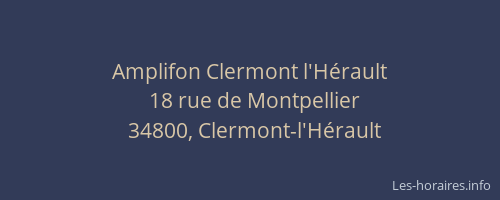 Amplifon Clermont l'Hérault