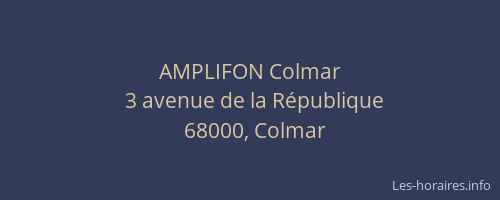AMPLIFON Colmar