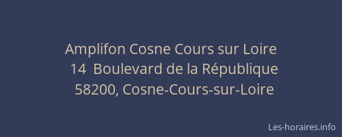 Amplifon Cosne Cours sur Loire