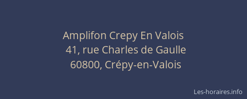 Amplifon Crepy En Valois