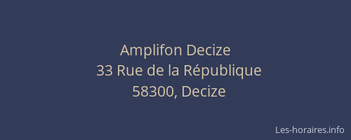 Amplifon Decize