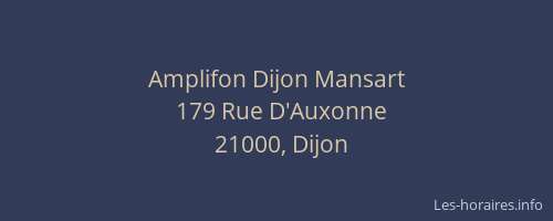 Amplifon Dijon Mansart