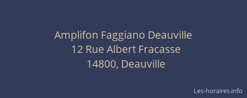Amplifon Faggiano Deauville