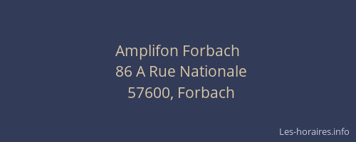 Amplifon Forbach
