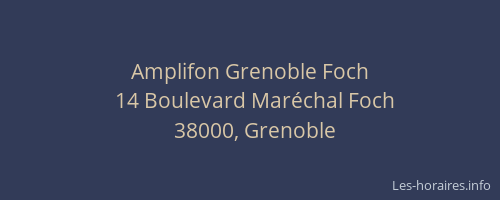 Amplifon Grenoble Foch