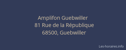 Amplifon Guebwiller