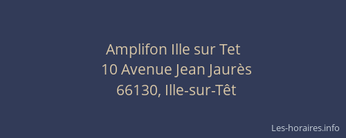 Amplifon Ille sur Tet