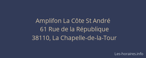 Amplifon La Côte St André