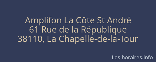 Amplifon La Côte St André