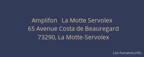 Amplifon   La Motte Servolex