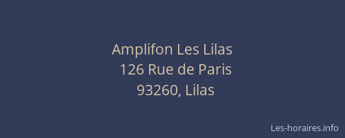Amplifon Les Lilas