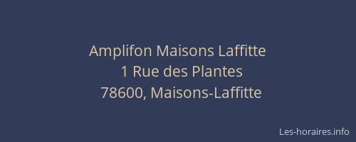 Amplifon Maisons Laffitte