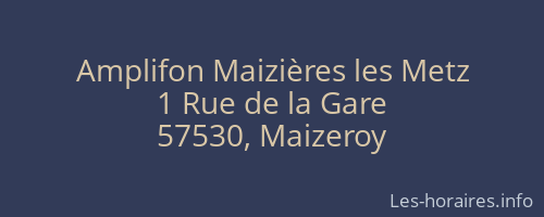 Amplifon Maizières les Metz
