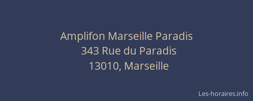 Amplifon Marseille Paradis