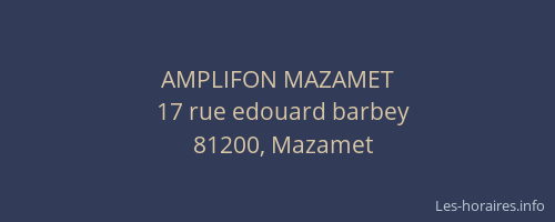 AMPLIFON MAZAMET