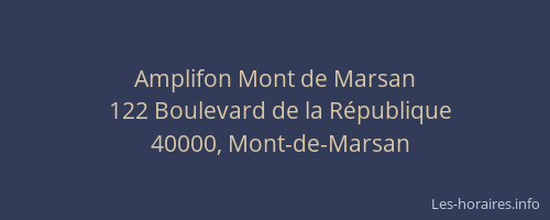 Amplifon Mont de Marsan