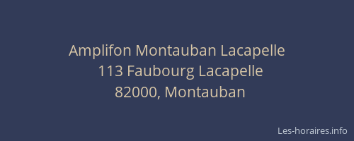 Amplifon Montauban Lacapelle