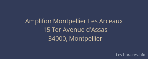 Amplifon Montpellier Les Arceaux