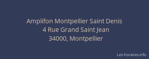 Amplifon Montpellier Saint Denis