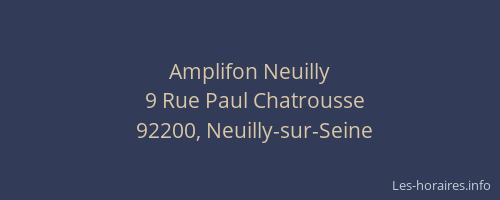 Amplifon Neuilly